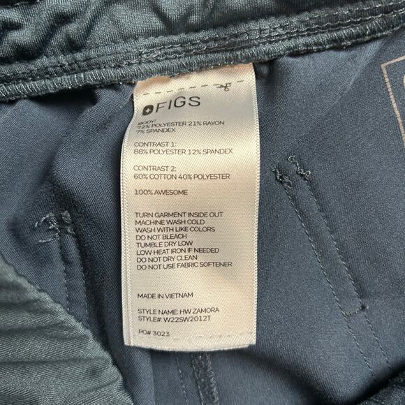 Figs Zamora Jogger Scrub Pants XL Tall XLT Blue - Picture 7 of 7